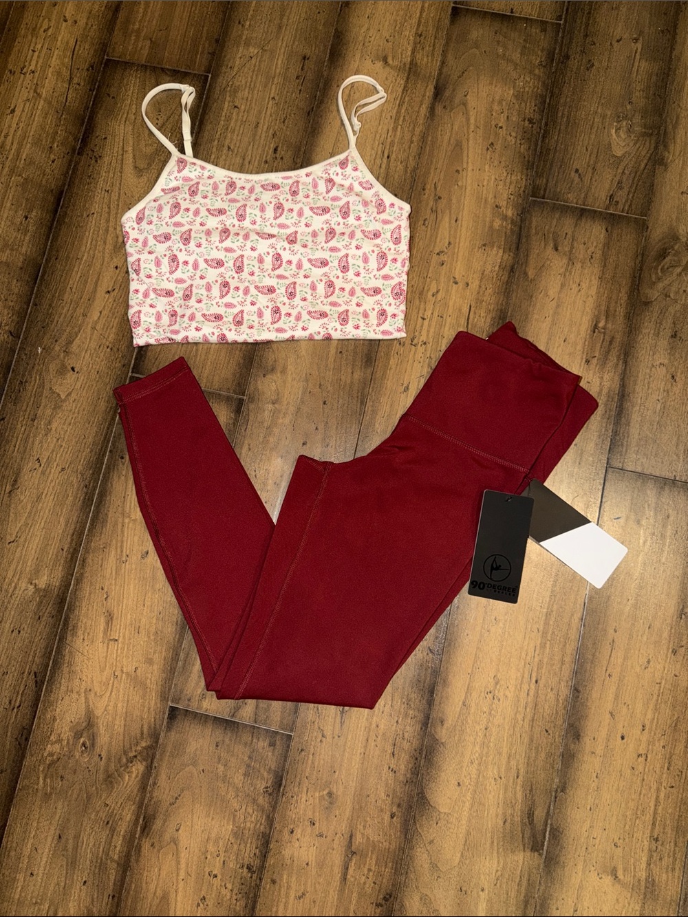 🥀NWT Maroon Red XS Leggings with FREE MATCHING TOP‼️